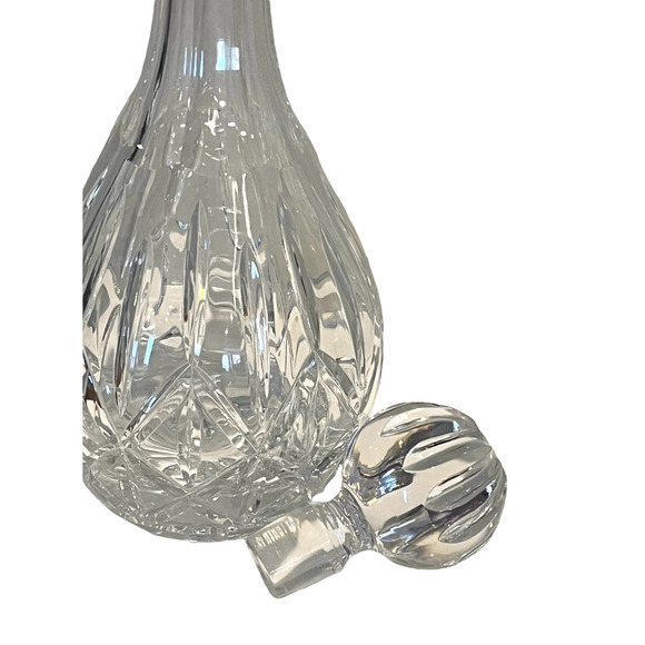 BLOCK Lead CRYSTAL DECANTER & STOPPER 13” Tall Clear Glass Wine Liquor Bottle - Picture 2 of 9